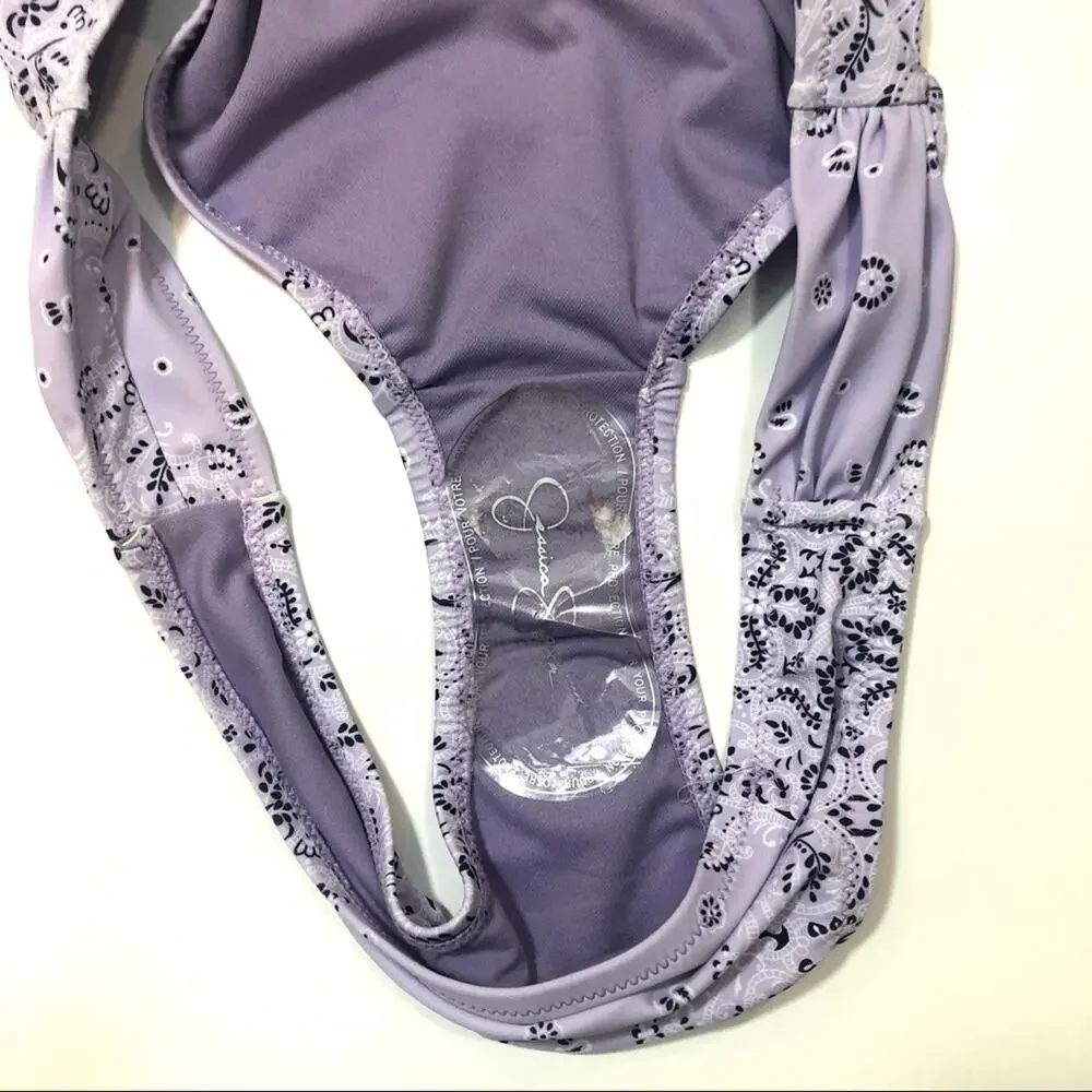 Jessica Simpson LAVENDER Side Shirred Swim Bottom